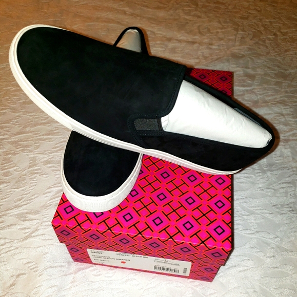 tory burch black slip on sneakers